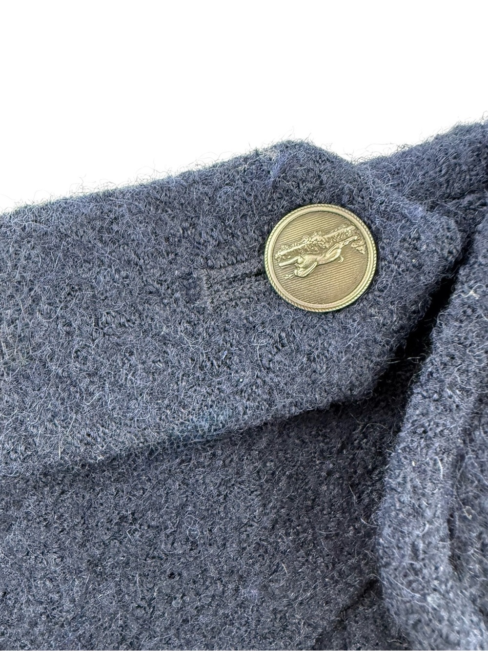Elevenses Anthropologie Navy Wool Blend Military Peplum Jacket XS - Picture 5 of 16